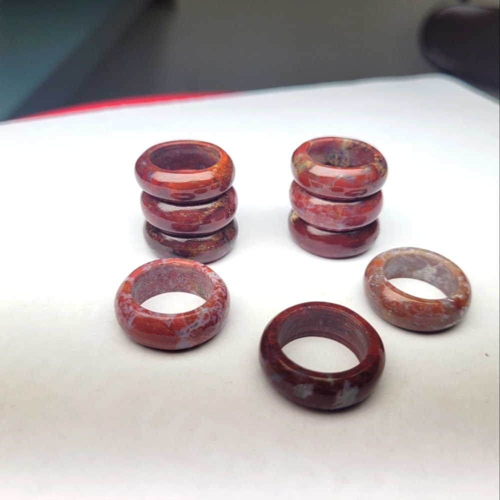 Agate Stackable Ring Bands - Picture 4 of 6